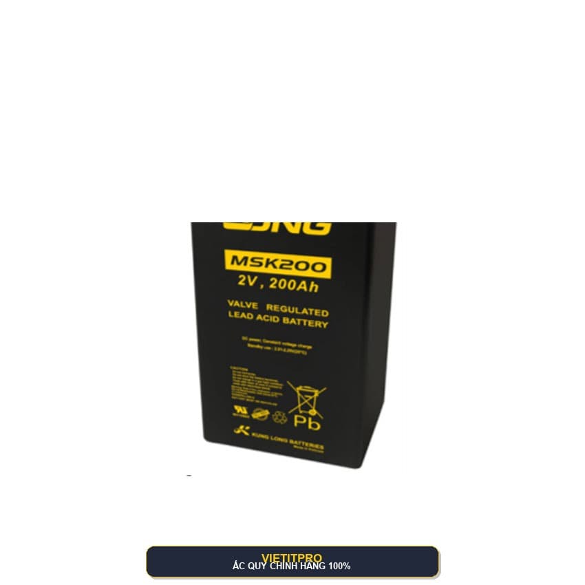 Bình Ắc Quy Long (Globe) MSK200 (12V 200Ah) Kín Khí Chuyên Dụng UPS