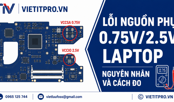 Tin tức: Lỗi nguồn phụ 0.75V/2.5V laptop — nguyên nhân và cách đo chi tiết
